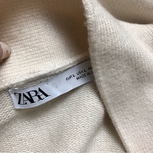 Zara Long Cream Sweater Cardigan - Picture 7 of 7